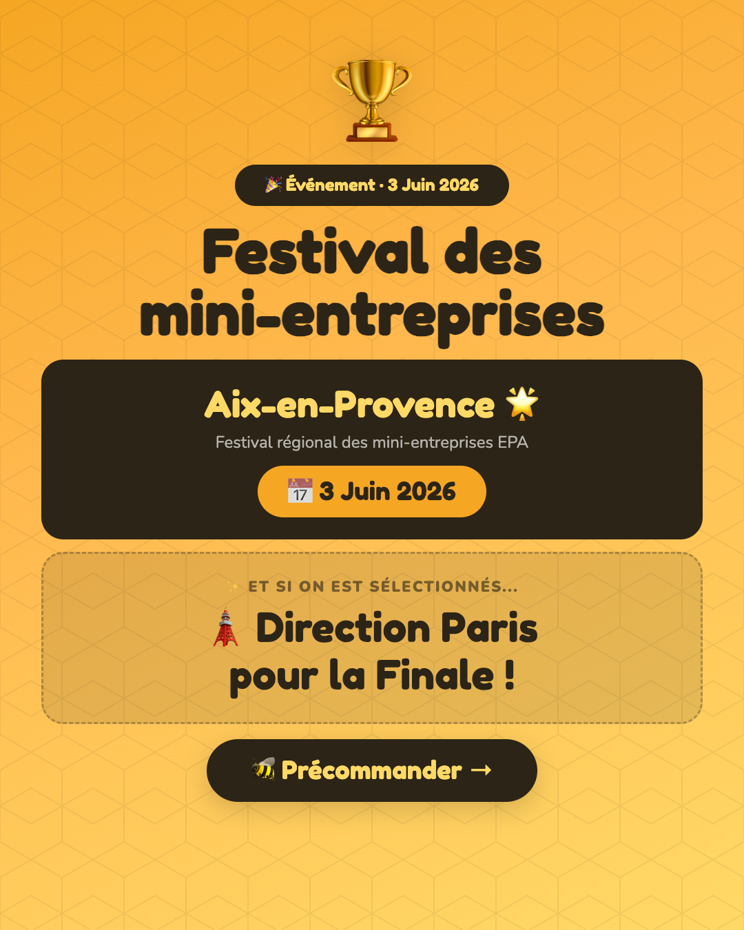 Festival des mini-entreprises Entreprendre Pour Apprendre — Paris 3 juin 2026